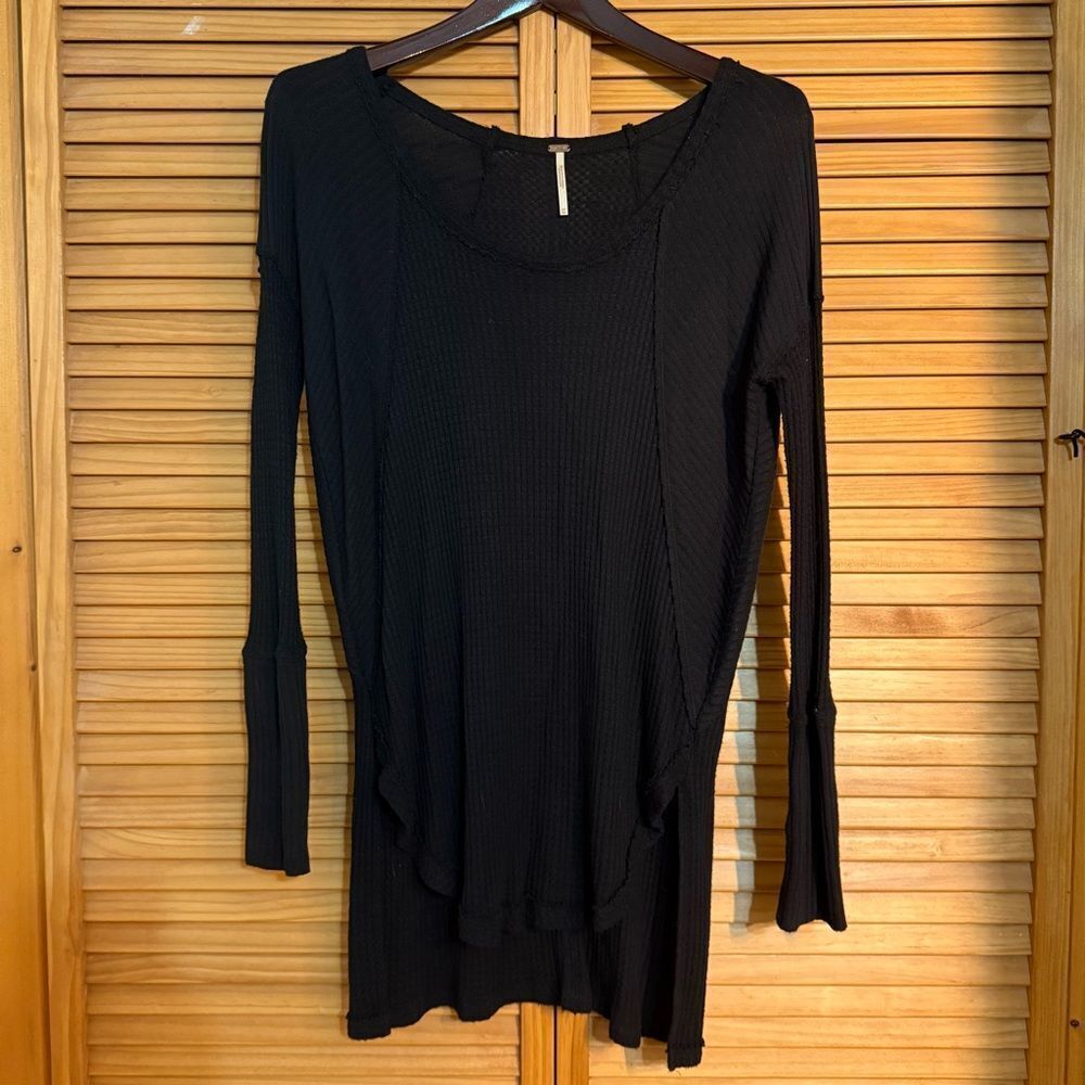 Free People oversized black long sleeve size XS